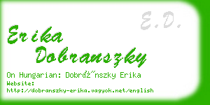 erika dobranszky business card